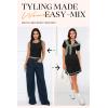 imageArachampampCloz Womens 2 Piece Skirt Sets 2025 Fashion Summer Knit Striped Tank Tops Mini Pleated Skirts OutfitsBlack and White