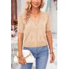 imageArachampampCloz Womens Lightweight Summer Business Casual Cropped Short Sleeve CardiganApricot