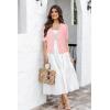 imageArachampampCloz Womens Lightweight Summer Business Casual Cropped Short Sleeve CardiganBlight Pink