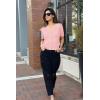 imageArachampampCloz Womens Lightweight Summer Business Casual Cropped Short Sleeve CardiganBlight Pink