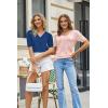 imageArachampampCloz Womens Lightweight Summer Business Casual Cropped Short Sleeve CardiganDark Blue