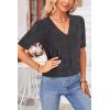 imageArachampampCloz Womens Lightweight Summer Business Casual Cropped Short Sleeve CardiganDark Gray