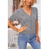 imageArachampampCloz Womens Lightweight Summer Business Casual Cropped Short Sleeve CardiganGrey