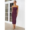 imageArachampampCloz Womens Silk Blend Fold Over Elegant Classy Wedding Guest Dress 2025Burgundy Purple