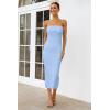 imageArachampampCloz Womens Silk Blend Fold Over Elegant Classy Wedding Guest Dress 2025Dusty Blue