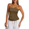 imageArachampampCloz Womens Silk Blend Non Slip Summer Going Out Tube Tops 2025Brown