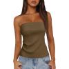 imageArachampampCloz Womens Silk Blend Non Slip Summer Going Out Tube Tops 2025Brown
