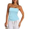 imageArachampampCloz Womens Silk Blend Non Slip Summer Going Out Tube Tops 2025Light Blue