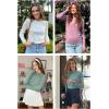 imageArachampampCloz Womens Soft Knit Sweater Fall Dressy Casual Pullover TopsAblack
