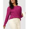 imageArachampampCloz Womens Soft Knit Sweater Fall Dressy Casual Pullover TopsAdark Rose
