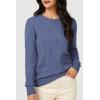 imageArachampampCloz Womens Soft Knit Sweater Fall Dressy Casual Pullover TopsAgrey Blue