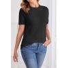 imageArachampampCloz Womens Soft Knit Sweater Fall Dressy Casual Pullover TopsBlack5006