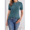 imageArachampampCloz Womens Soft Knit Sweater Fall Dressy Casual Pullover TopsBlue5006