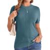 imageArachampampCloz Womens Soft Knit Sweater Fall Dressy Casual Pullover TopsBlue5006