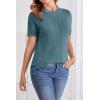 imageArachampampCloz Womens Soft Knit Sweater Fall Dressy Casual Pullover TopsBlue5006