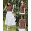 imageArachampampCloz Womens Soft Knit Sweater Fall Dressy Casual Pullover TopsCoffee5006