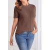 imageArachampampCloz Womens Soft Knit Sweater Fall Dressy Casual Pullover TopsCoffee5006