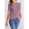 imageArachampampCloz Womens Soft Knit Sweater Fall Dressy Casual Pullover TopsGray Purple5006