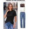 imageArachampampCloz Womens Wool Blend Business Casual Loose Fit Summer Sweaters OutfitsBlack