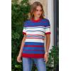 imageArachampampCloz Womens Wool Blend Business Casual Loose Fit Summer Sweaters OutfitsRed  White and Blue