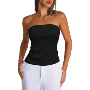 imageArachampampCloz Womens Silk Blend Non Slip Summer Going Out Tube Tops 2025Black