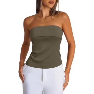 imageArachampampCloz Womens Silk Blend Non Slip Summer Going Out Tube Tops 2025Coffee