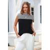 imageArachampampCloz Women 2025 Wool Blended Mock Neck Sleeveless Sweater Vest Summer Business Office Knit Spring Trendy TopsBlack5064