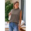 imageArachampampCloz Women 2025 Wool Blended Mock Neck Sleeveless Sweater Vest Summer Business Office Knit Spring Trendy TopsCoffee