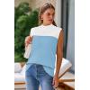imageArachampampCloz Women 2025 Wool Blended Mock Neck Sleeveless Sweater Vest Summer Business Office Knit Spring Trendy TopsDusty Blue5064