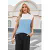 imageArachampampCloz Women 2025 Wool Blended Mock Neck Sleeveless Sweater Vest Summer Business Office Knit Spring Trendy TopsDusty Blue5064
