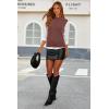 imageArachampampCloz Women 2025 Wool Blended Mock Neck Sleeveless Sweater Vest Summer Business Office Knit Spring Trendy TopsDusty Red
