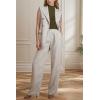 imageArachampampCloz Women 2025 Wool Blended Mock Neck Sleeveless Sweater Vest Summer Business Office Knit Spring Trendy TopsGreen Brown