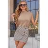 imageArachampampCloz Women 2025 Wool Blended Mock Neck Sleeveless Sweater Vest Summer Business Office Knit Spring Trendy TopsKhaki