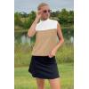 imageArachampampCloz Women 2025 Wool Blended Mock Neck Sleeveless Sweater Vest Summer Business Office Knit Spring Trendy TopsKhaki5064