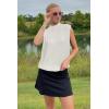 imageArachampampCloz Women 2025 Wool Blended Mock Neck Sleeveless Sweater Vest Summer Business Office Knit Spring Trendy TopsOffwhite