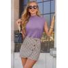 imageArachampampCloz Women 2025 Wool Blended Mock Neck Sleeveless Sweater Vest Summer Business Office Knit Spring Trendy TopsPurple
