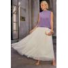 imageArachampampCloz Women 2025 Wool Blended Mock Neck Sleeveless Sweater Vest Summer Business Office Knit Spring Trendy TopsPurple