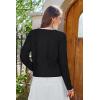 imageArachampampCloz Womens Bow Sweaters Fall Color Block Casual Cardigan Sweaters 2025Blackwhite