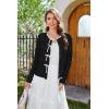 imageArachampampCloz Womens Bow Sweaters Fall Color Block Casual Cardigan Sweaters 2025Blackwhite