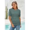 imageArachampampCloz Womens Cotton Blend Breathable Crochet Summer Tops 2025Dark Green