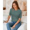 imageArachampampCloz Womens Cotton Blend Breathable Crochet Summer Tops 2025Dark Green
