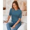 imageArachampampCloz Womens Cotton Blend Breathable Crochet Summer Tops 2025King Blue
