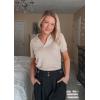 imageArachampampCloz Womens Wool Blend Summer Tops Business Casual Polo Shirts 2025Apricot