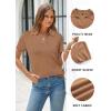 imageArachampampCloz Womens Wool Blend Summer Tops Business Casual Polo Shirts 2025Mocha Mousse