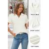 imageArachampampCloz Womens Wool Blend Summer Tops Business Casual Polo Shirts 2025Offwhite