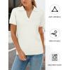 imageArachampampCloz Womens Wool Blend Summer Tops Business Casual Polo Shirts 2025Offwhite