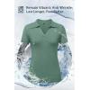 imageArachampampCloz Womens Wool Blend Summer Tops Business Casual Polo Shirts 2025Sage Green