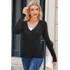 imageArachampampCloz Womens Wool Blended Ribbed Cardigan Lightweight Long Sleeve Sweater 2025 Spring Fashion Button Down Knit TopBlack