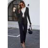 imageArachampampCloz Womens Wool Blended Ribbed Cardigan Lightweight Long Sleeve Sweater 2025 Spring Fashion Button Down Knit TopBlack