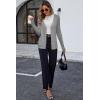 imageArachampampCloz Womens Wool Blended Ribbed Cardigan Lightweight Long Sleeve Sweater 2025 Spring Fashion Button Down Knit TopGray
